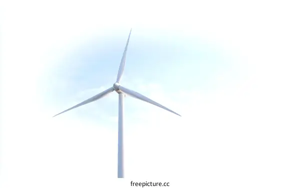 Wind Turbine Against a Clear Sky