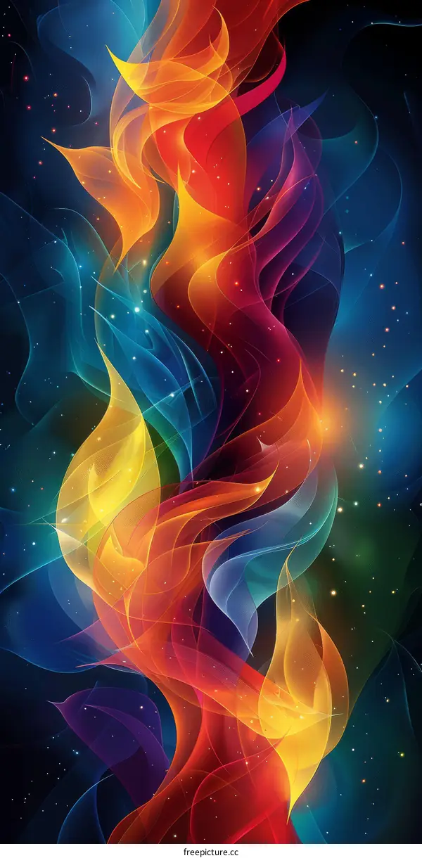 Cosmic Fire: Nebula and Stars