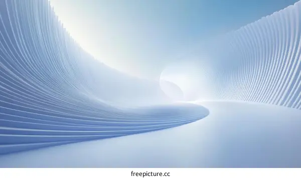 Abstract Light Blue Architectural Interior