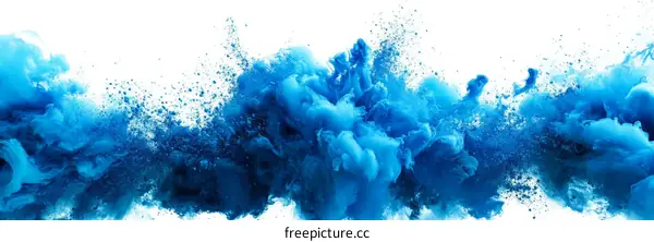Abstract Blue Ink Explosion