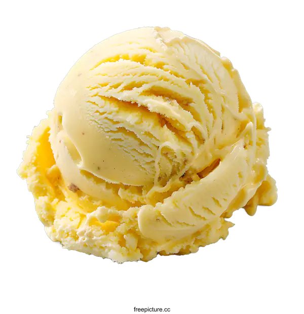 [Transparent Background PNG]Scoop of Vanilla Ice Cream