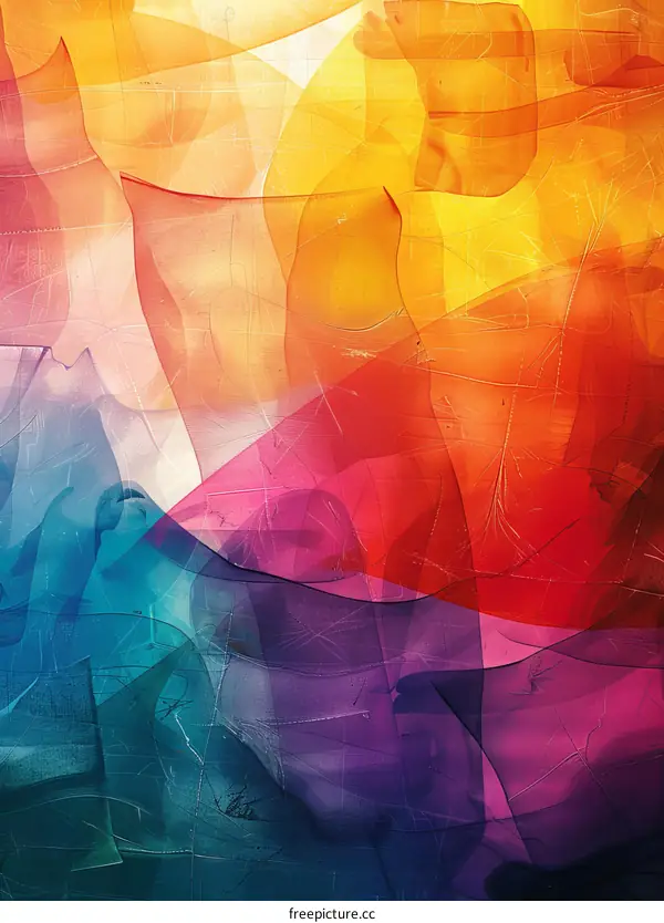 Vibrant and Textured Abstract Painting on Canvas