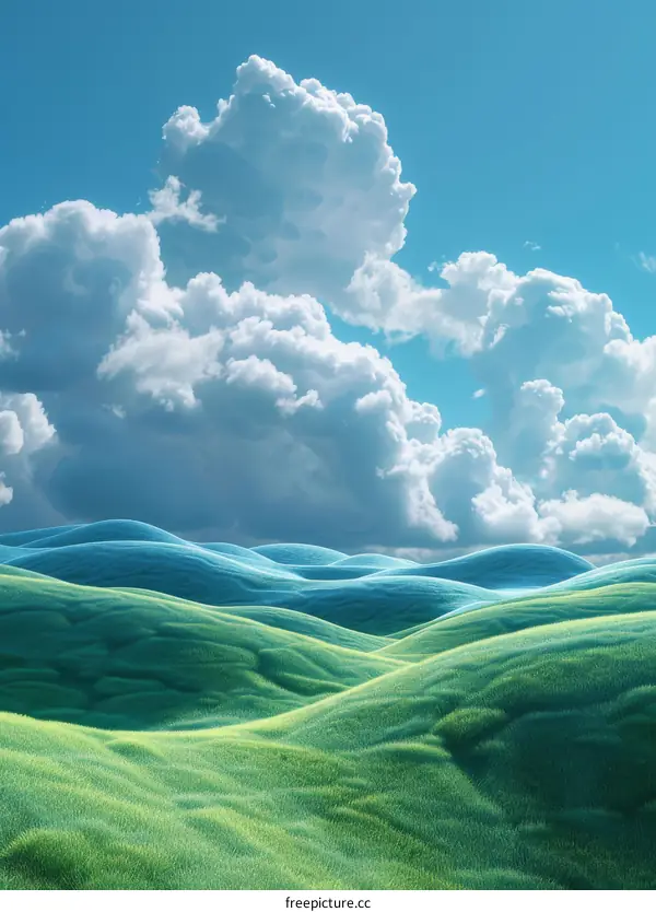 Stunningly Beautiful Rolling Hills Under a Dramatic Sky