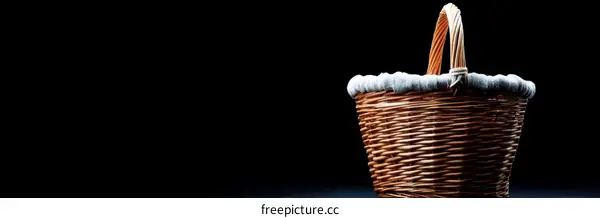Handmade Wicker Basket with Handle