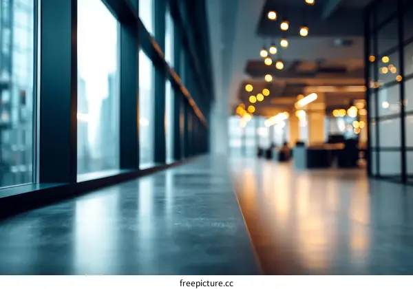 Modern Office Interior with City View