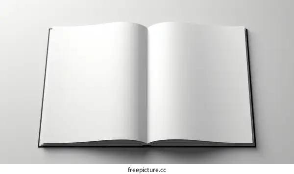 Open book with blank pages