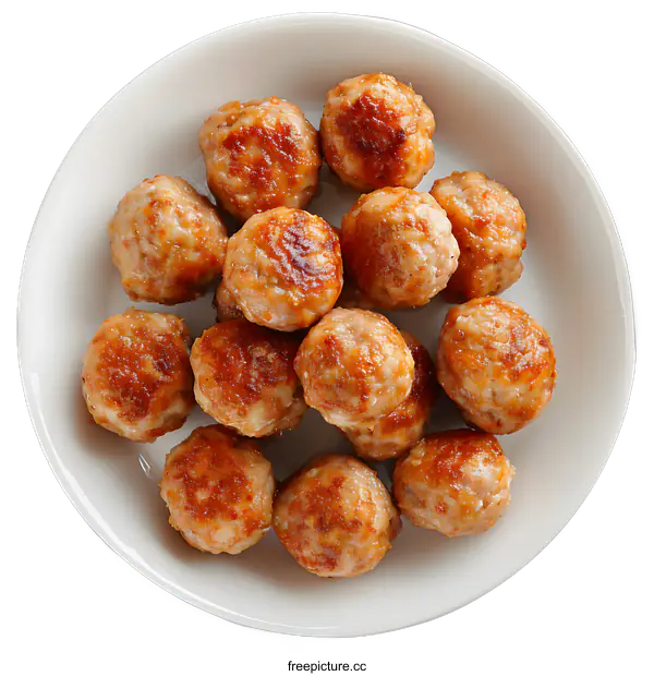 [Transparent Background PNG]A plate of meatballs