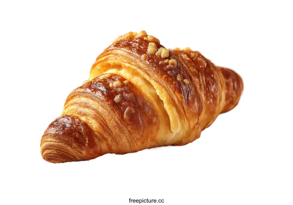 [Transparent Background PNG]Delicious Cheese Croissant Close-up