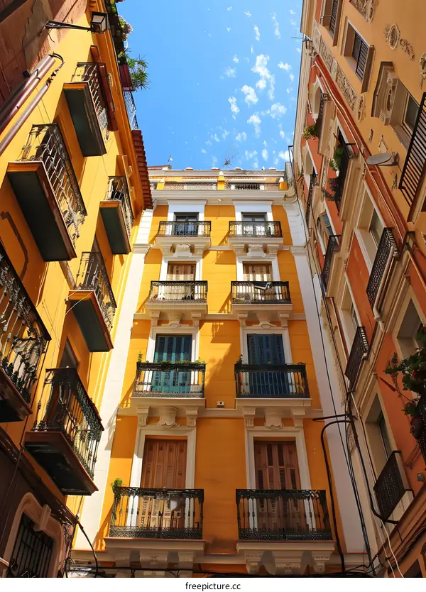 Colorful Buildings in Valencia Spain