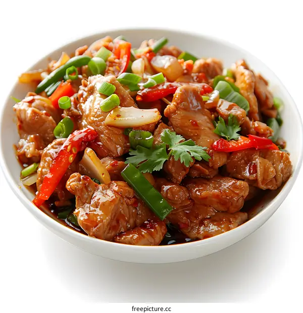 Spicy pork dish with vegetables