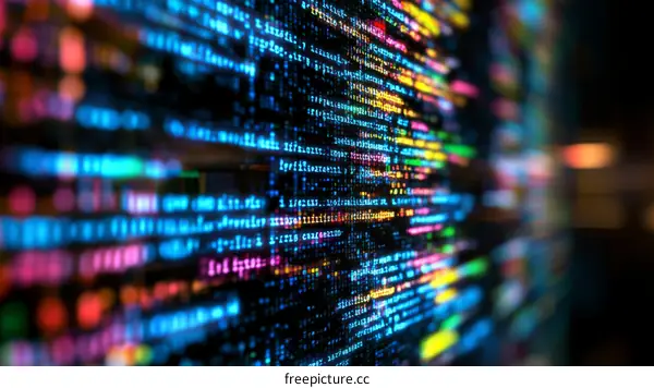 Colorful Abstract Computer Code Illustration