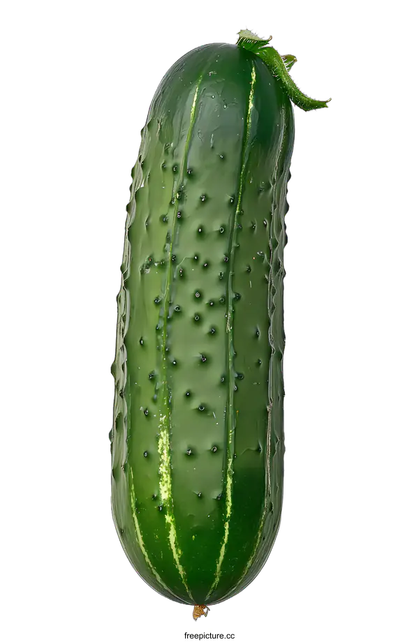 [Transparent Background PNG]Fresh Green Cucumber on White Background