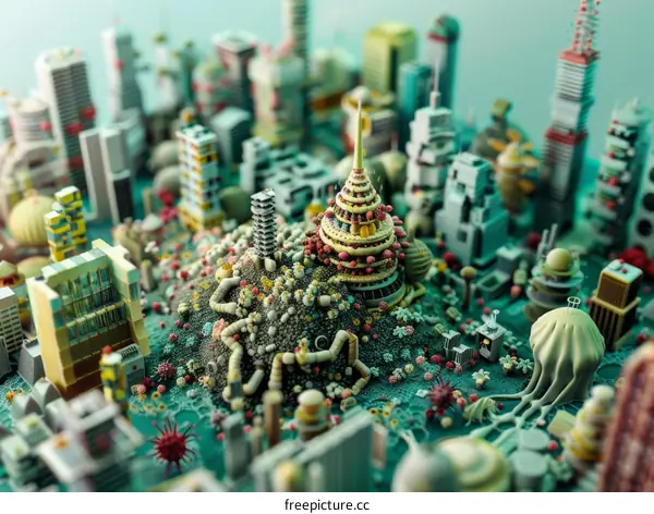 A city built on a pile of garbage