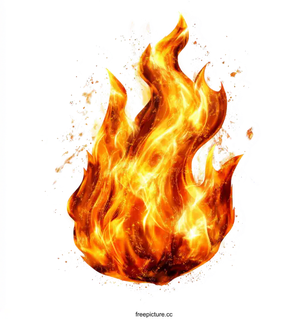 [Transparent Background PNG]Abstract Fiery Flame Design