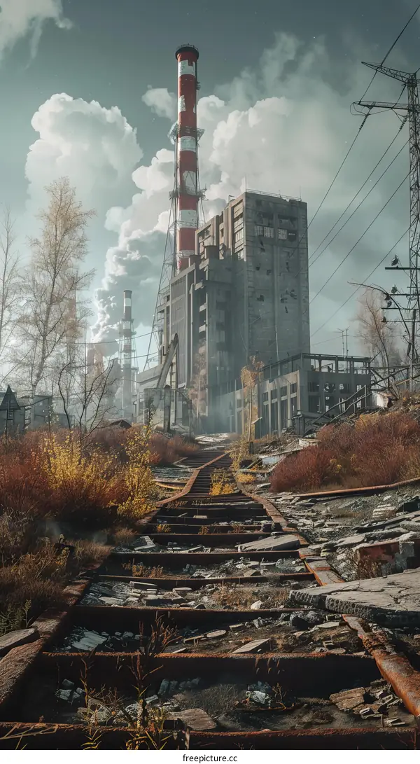 The remains of an abandoned factory