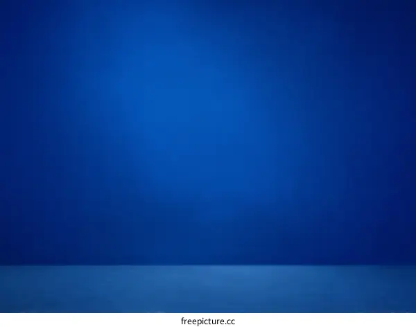 Solid Cobalt Blue Studio Background with Flat Surface