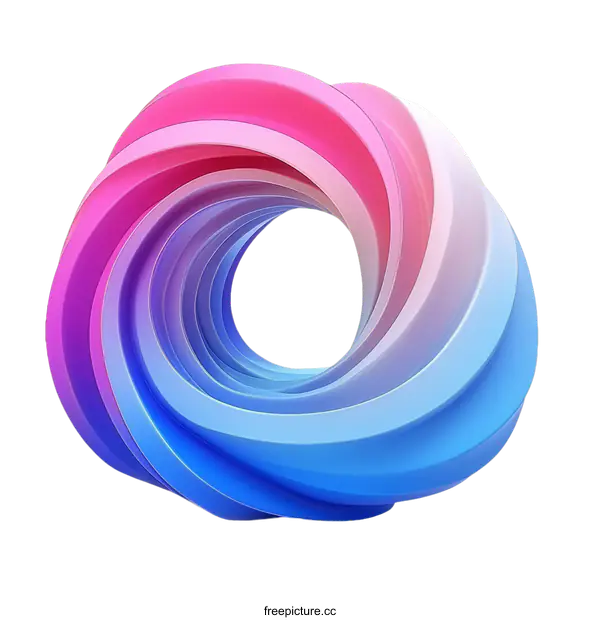 [Transparent Background PNG]Abstract Colorful Geometric Spiral Design