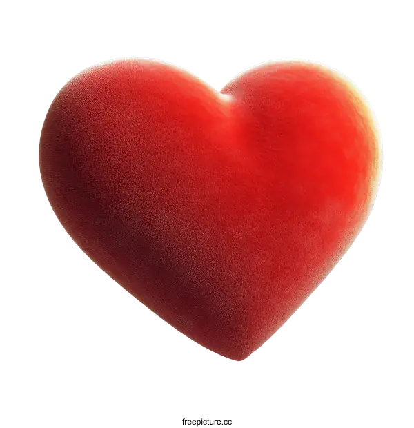 [Transparent Background PNG]3D Rendered Red Heart