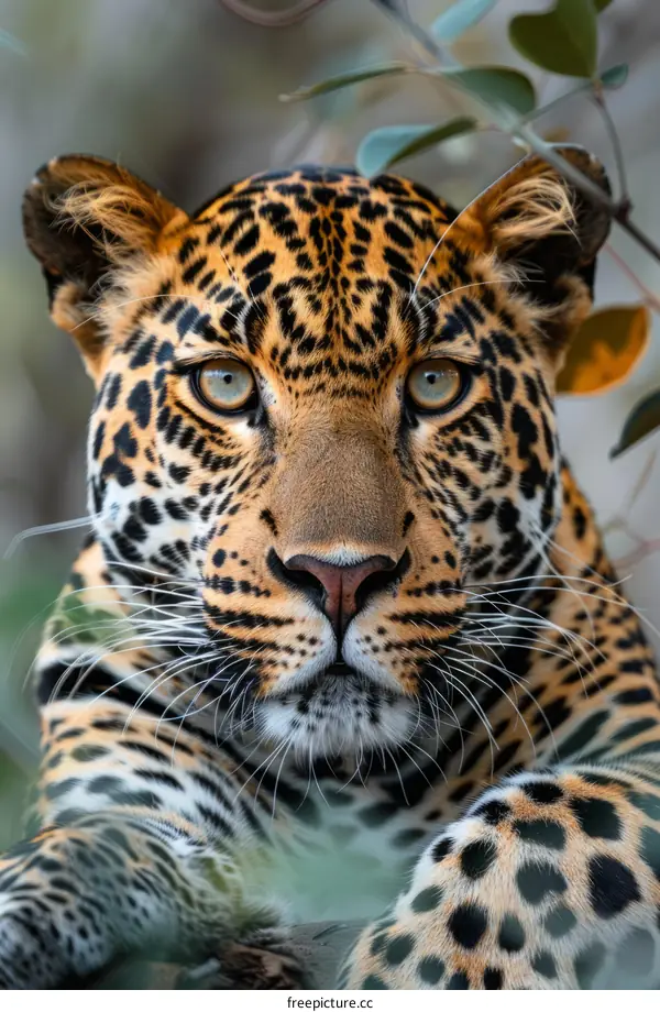 Close Up of a Leopard Staring at the Camera