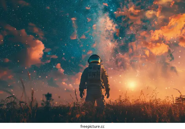 Astronaut Gazing at the Stars