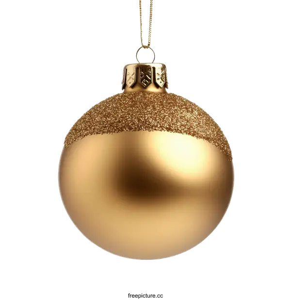 [Transparent Background PNG]Golden Christmas Ornament Decoration