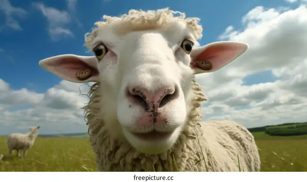 Close-up of a sheep's face