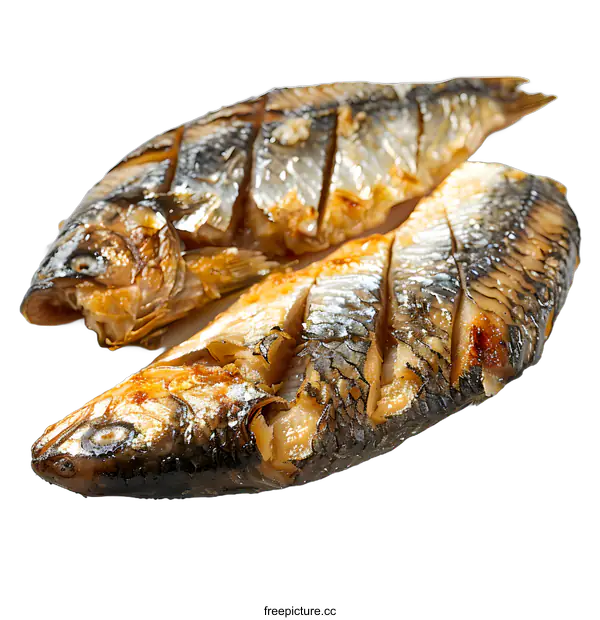 [Transparent Background PNG]two grilled fish