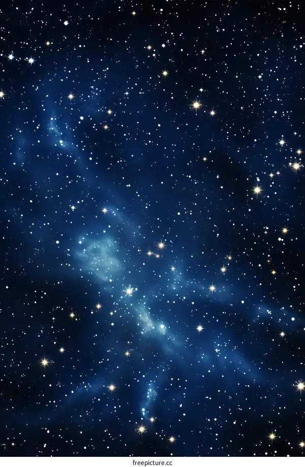 Brilliant Starry Night Sky with Nebulae and Stars