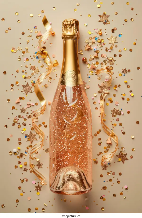Gold Confetti Champagne Celebration