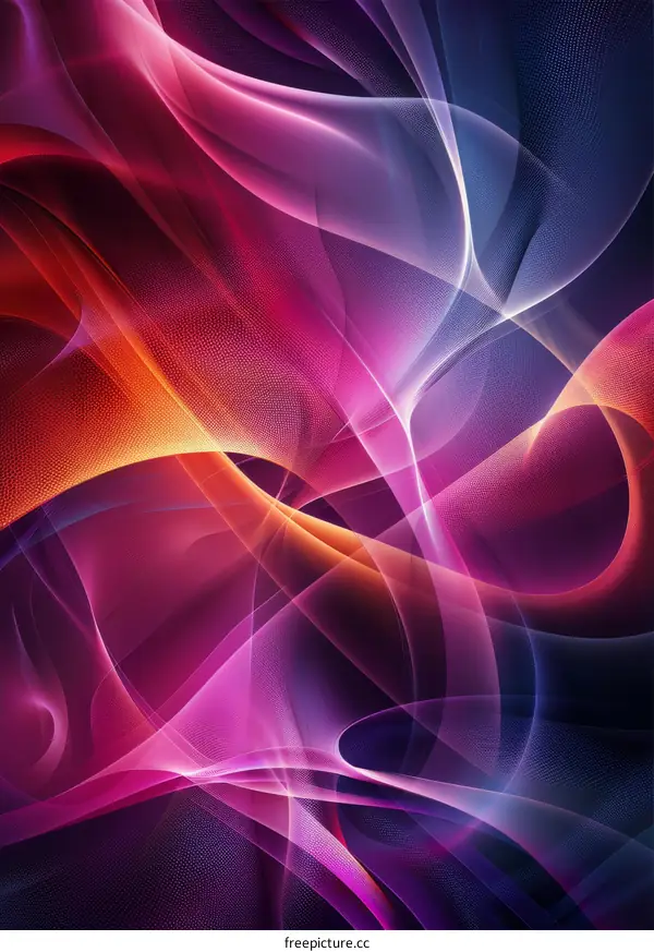Abstract Colorful Wavy Lines Background