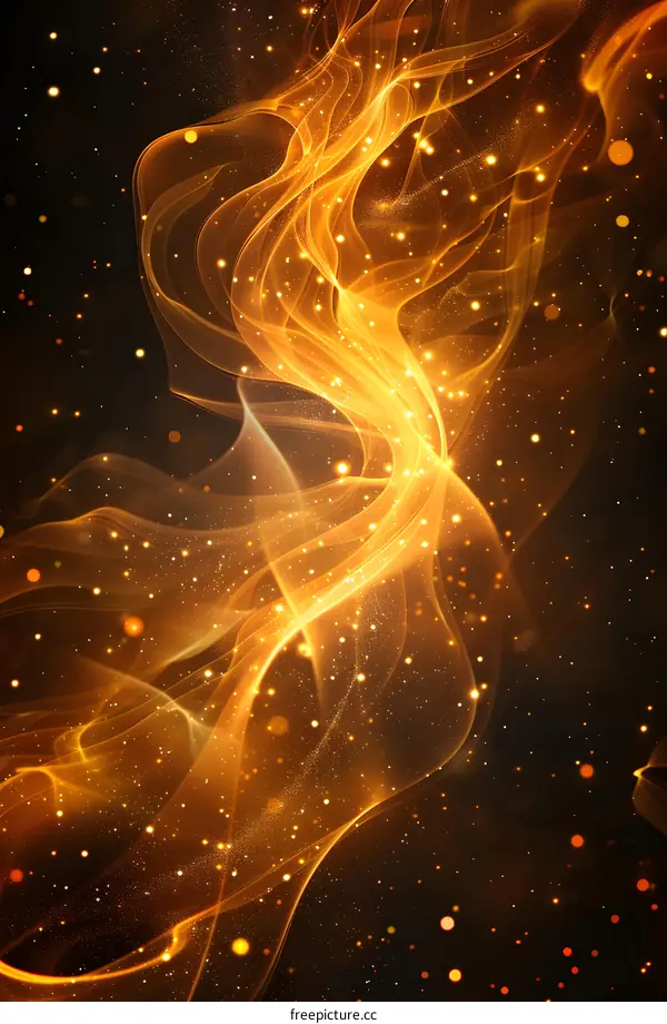 Golden ribbon-like nebula