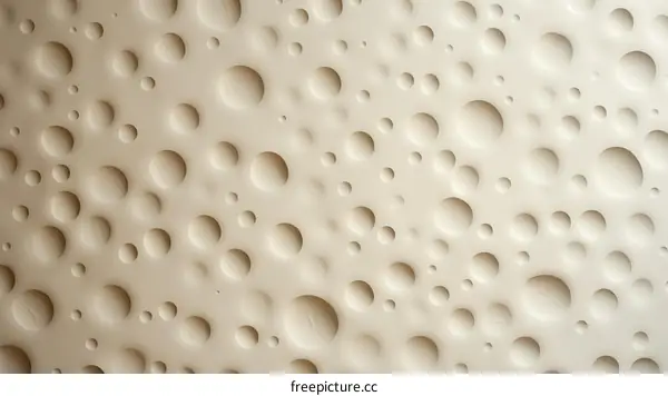 Close-up of a White Concrete Wall with Circular Indentations