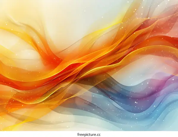 Colorful Abstract Wavy Gradient Liquid Art