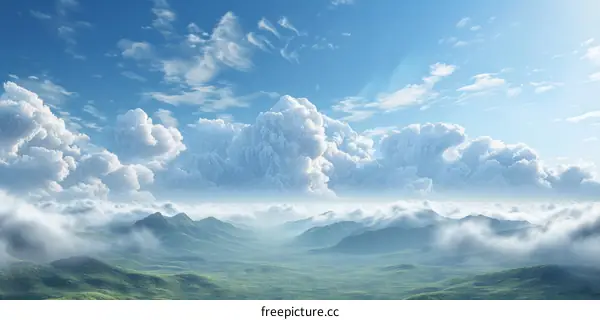 Stunning Cloud Formations Over Lush Mountains