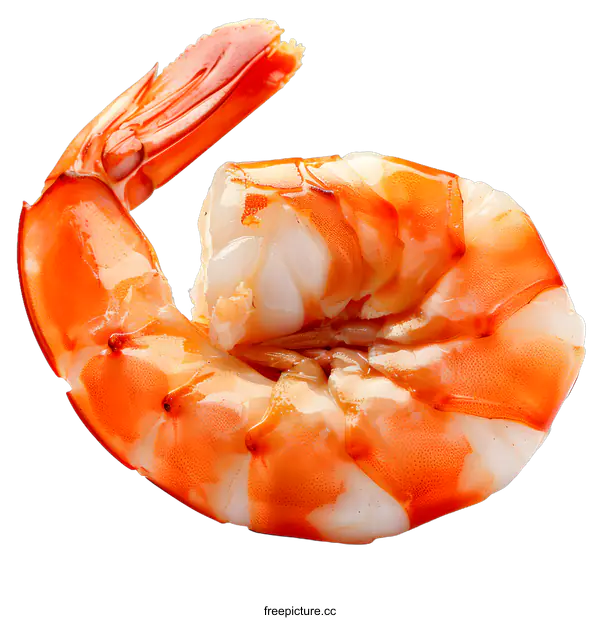 [Transparent Background PNG]A delicious cooked prawn isolated on white background