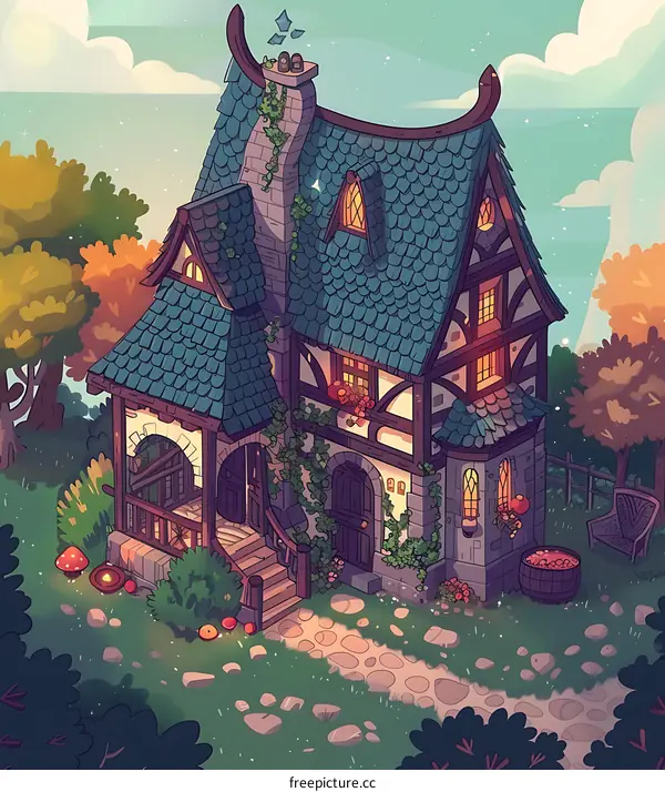 Fantasy Cottage in the Forest
