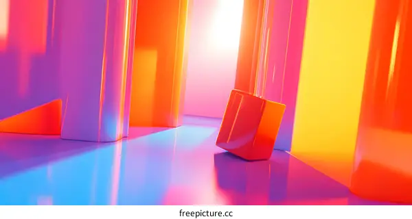 Abstract Colorful Geometric Shapes Design