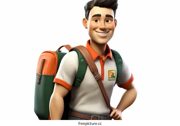 Delivery Man with a Big Smile at Work