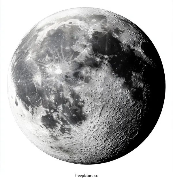 Detailed View of the Moon Surface