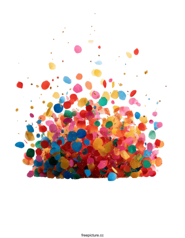 [Transparent Background PNG]Colorful Confetti Explosion Celebration Image