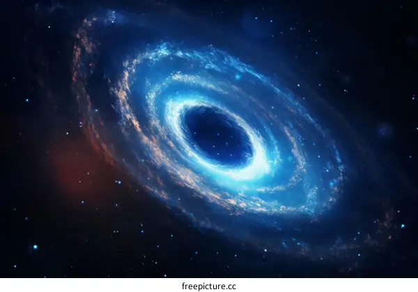 Blue and orange space vortex