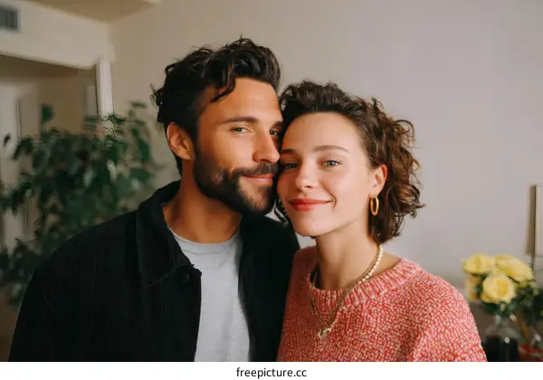 Couple Portrait in Cozy Interior