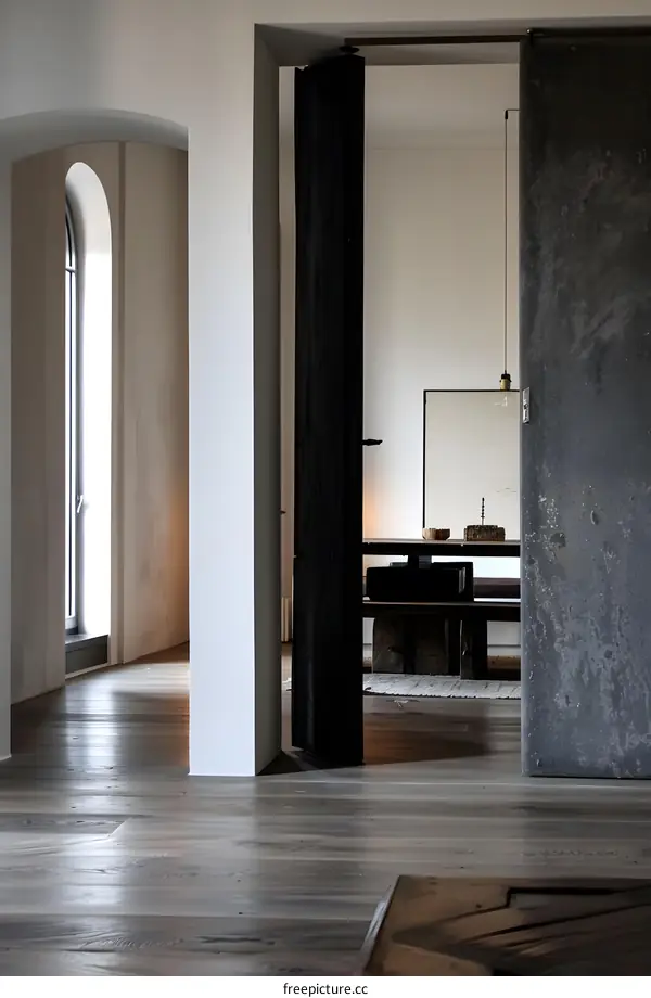 Minimalist Interior Design with White Walls and Wooden Floors