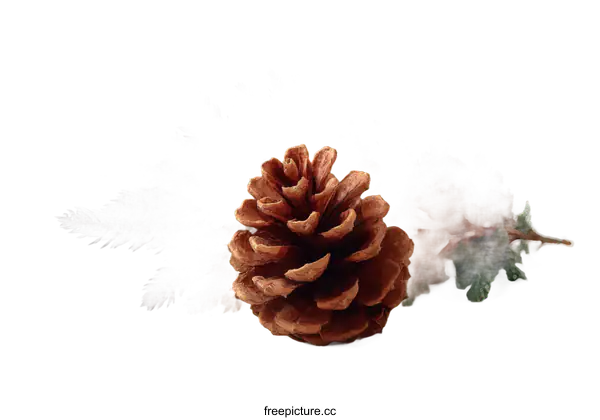 [Transparent Background PNG]Close Up of a Pine Cone with Fir Branches
