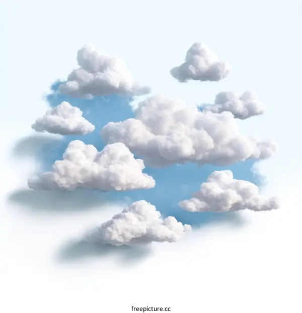 Floating Clouds in a Pastel Sky