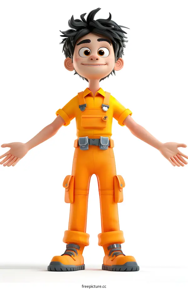 3D rendering of a cartoon character