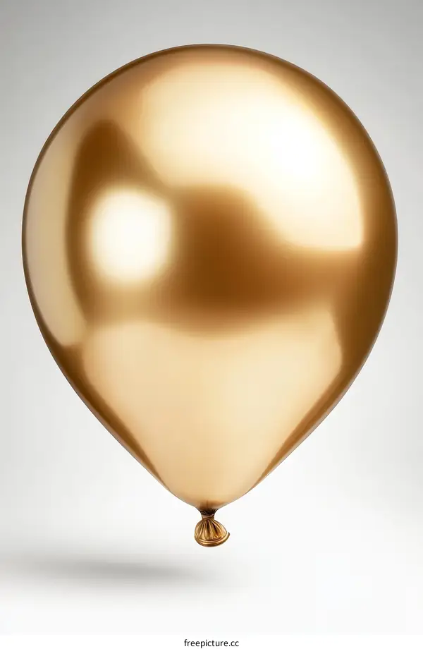 Golden Balloon in Simple Background