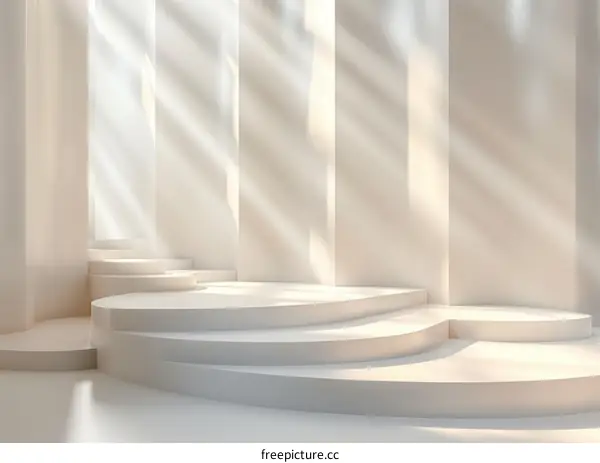 Minimalist Empty Room with Podium