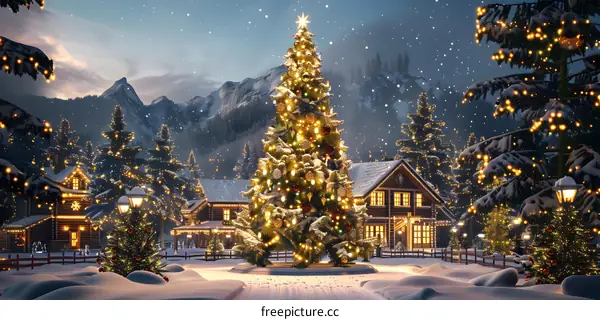 Christmas in a Snowy Town