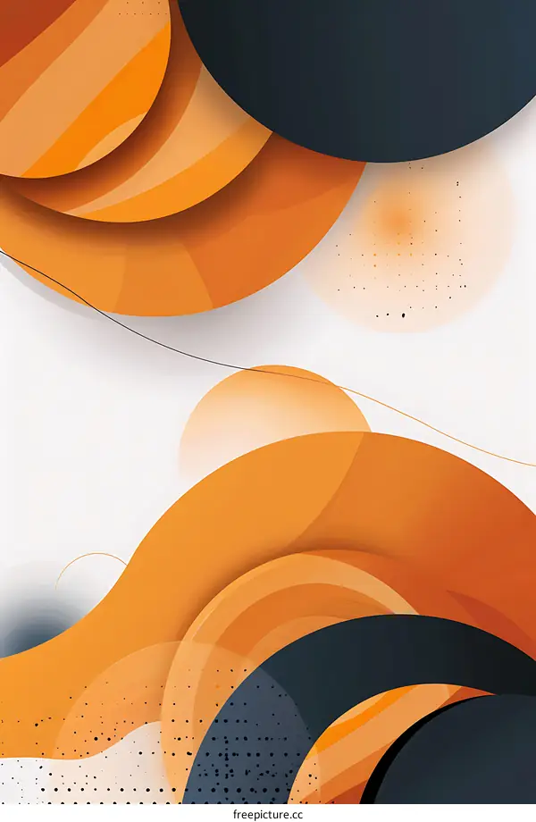 Abstract Orange and Blue Geometric Shapes Background
